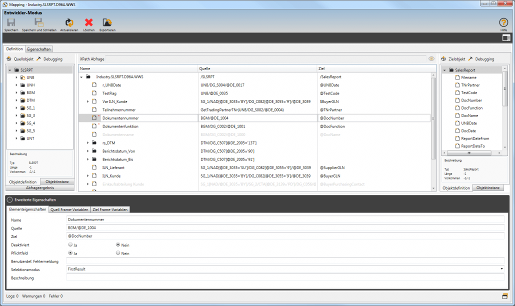 Mapping-Editor und -Debugger verschmelzen